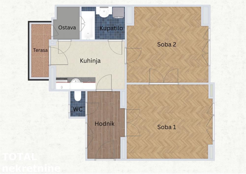 Glavna slika -Stan,NOVI SAD,CENTAR,kv: 56.00, € 190400, ID: 1102108