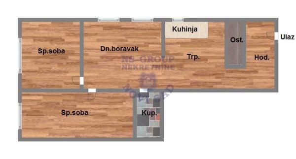 Slika 8 - Dvoiposoban, 68m2, Adamovićevo naselje Novi Sad