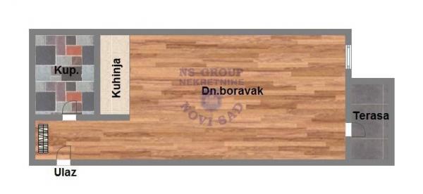 Slika 9 - Prodaja stana, 32m2, Bulevar patrijarha Pavla (Somborski bulevar) Novi Sad, sa terasom, ima lift