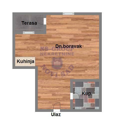 Slika 10 - Prodaja stana, 21m2, Podbara Novi Sad, sa terasom, ima lift