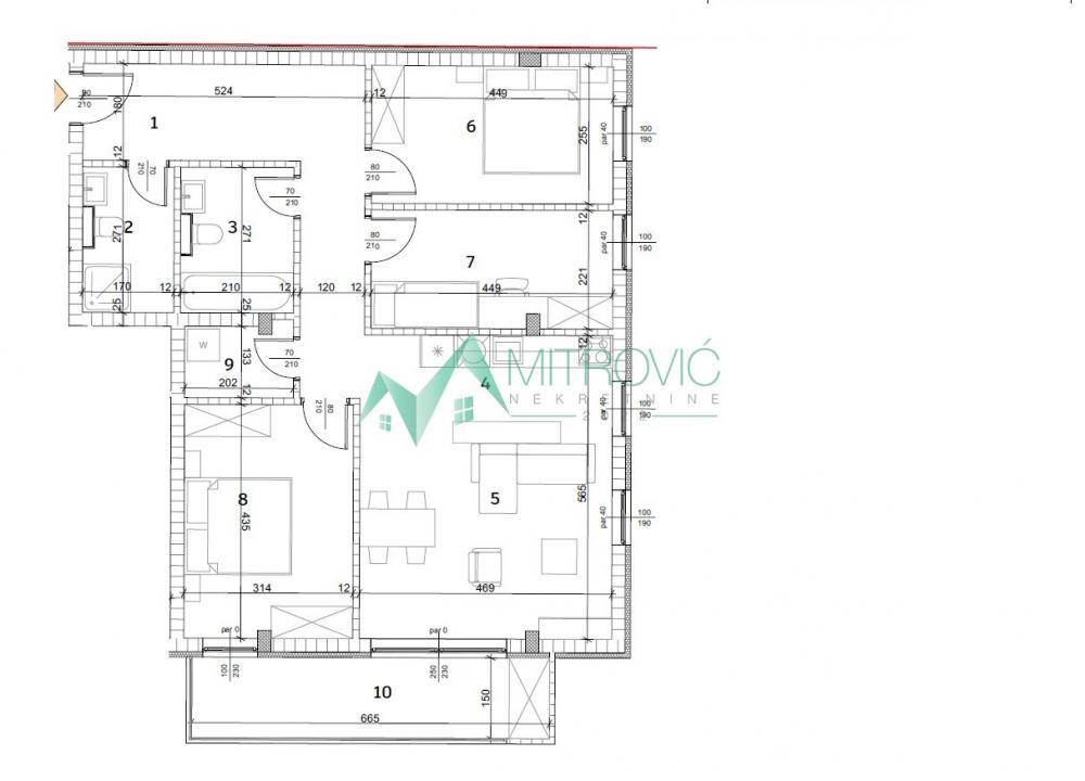 Glavna slika -Novi Sad, Telep - Troiposoban stan 96m2 