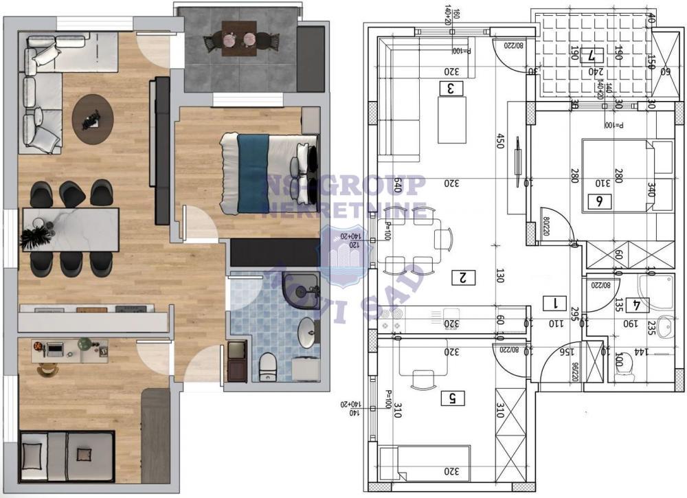 Glavna slika -Trosoban stan u izgradnji - Adice