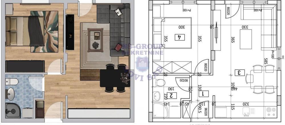 Glavna slika -Dvosoban stan u izgradnji - Adice