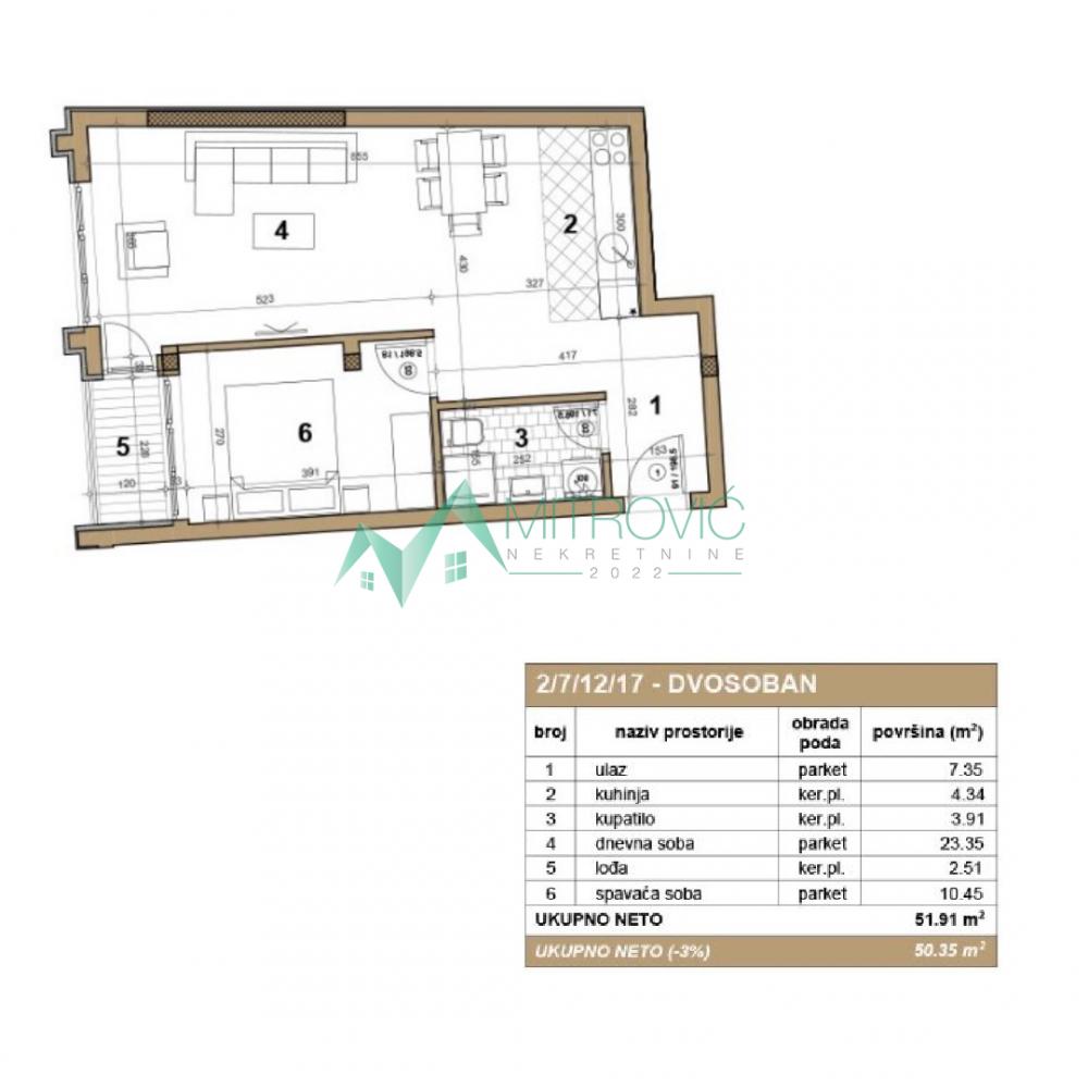 Slika 5 - Dvosoban stan na Salajci-50m2