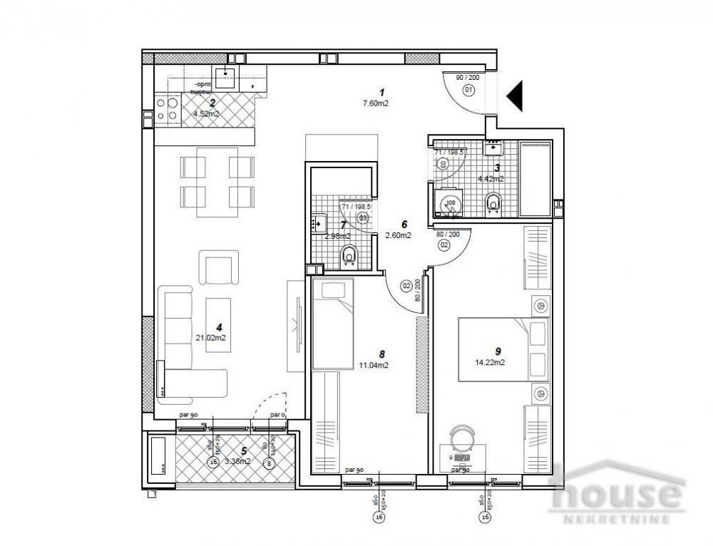 Glavna slika -Stan,NOVI SAD,TELEP,kv: 70.00, € 151920, ID: 1064582