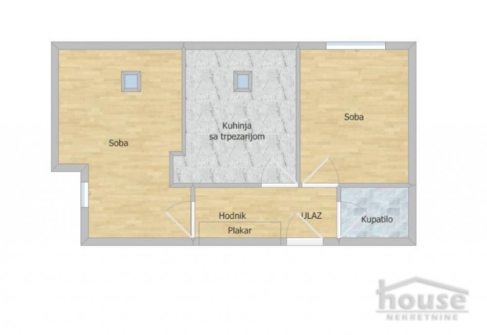 Slika 1 - Stan,NOVI SAD,CENTAR,kv: 43.00, € 105000, ID: 1065433