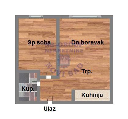 Glavna slika -Jednoiposoban, 36m2, Veternička rampa Novi Sad, sa terasom