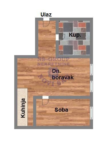 Slika 4 - Jednoiposoban, 36m2, Tatarsko brdo Novi Sad, sa terasom