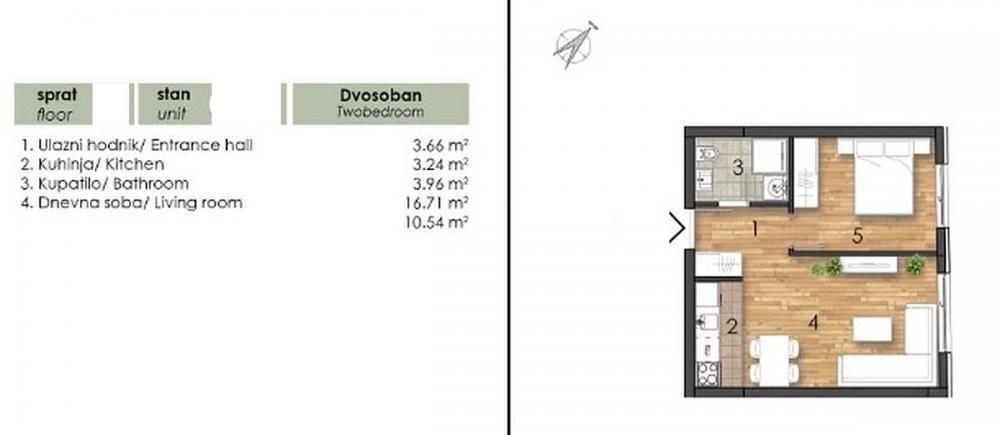 Glavna slika -Stan,NOVI SAD,TELEP,kv: 37, € 104700, ID: 1008134