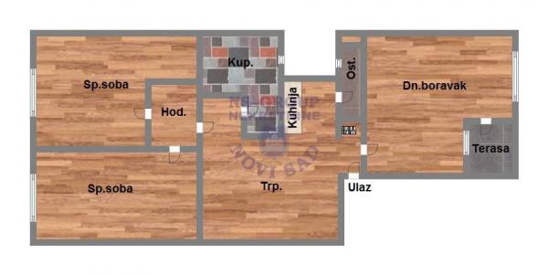 Slika 9 - Trosoban, 70m2, Beogradski kej Novi Sad