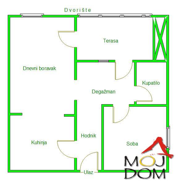 Glavna slika -Stan,NOVI SAD,NOVO NASELJE,kv: 54, € 123600, ID: 1030925