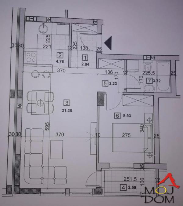 Slika 8 - Stan,NOVI SAD,TELEP,kv: 47, € 136000, ID: 1031908