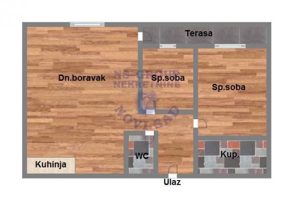 Slika 9 - 534602-Strukturno odličan stan, iz hodnika u sve prostorije