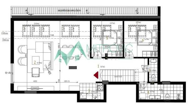 Glavna slika -Petrovaradin -  Useljiv, Trosoban stan - dupleks 84 m2 sa povratom PDV 