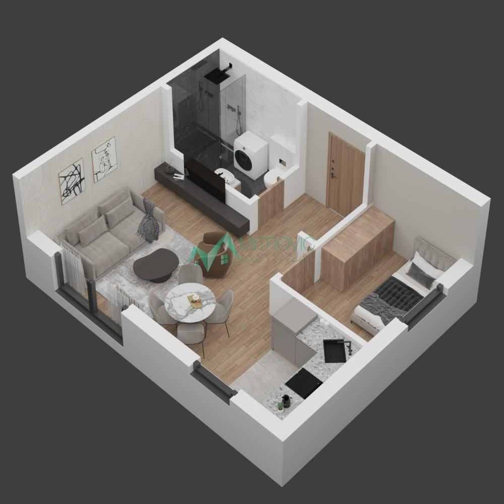 Glavna slika -Novi Sad, Sajlovo - Jednoiposoban stan + dvorište 40-50 m2 