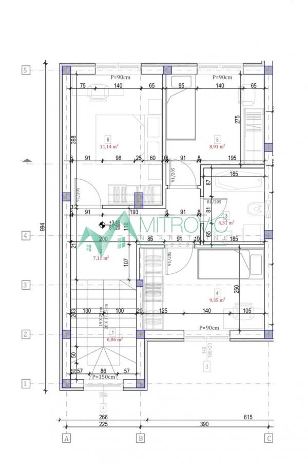 Slika 1 - Platite kvadrat po ceni od oko 1.470 eur - 115 m2 + oko 30 m2 krovna terasa + mini dvorište + dva parkinga. 