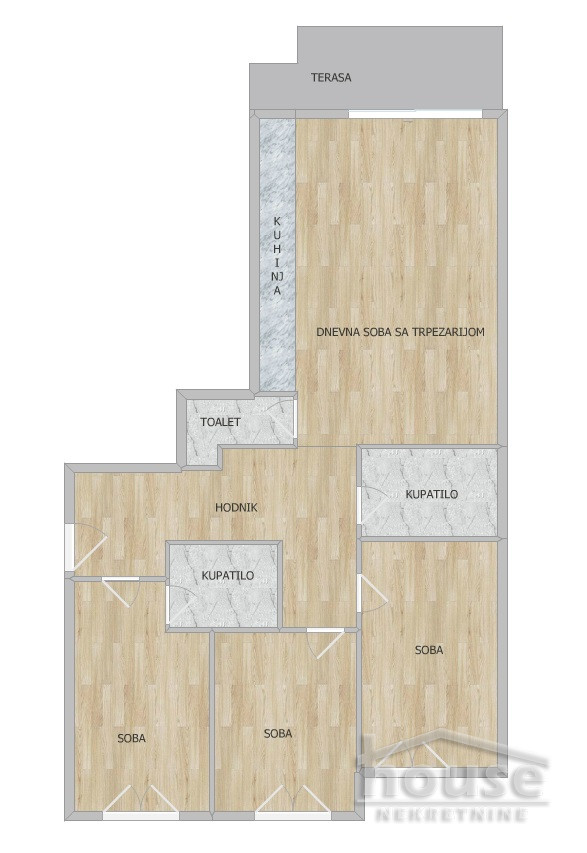 Slika 1 - Stan,NOVI SAD,CENTAR,kv: 107.00, € 529000, ID: 1065561