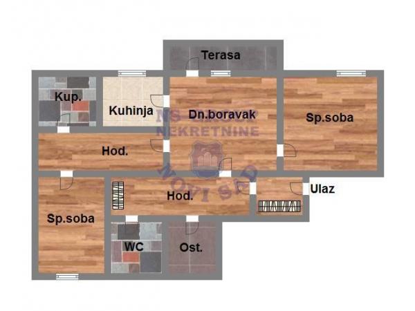 Slika 9 - Dvoiposoban, 59m2, Bulevar oslobođenja Novi Sad, sa terasom, ima lift