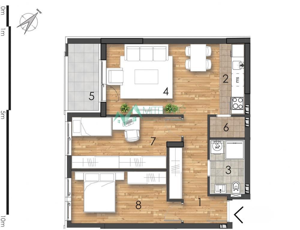 Glavna slika -Odličan trosoban stan od 65m2, uskoro useljiv! 