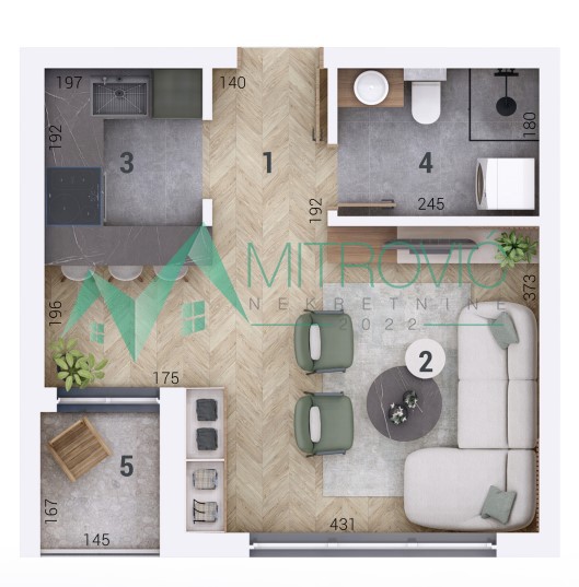 Slika 1 - Petrovaradin, Garsonjera 32m2 u izgradnji sa povratom PDV 