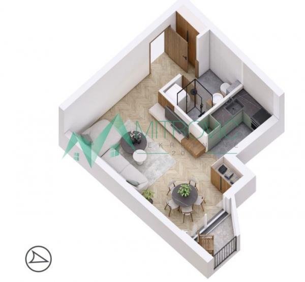 Glavna slika -Petrovaradin, Jednosoban stan 30m2 u izgradnji sa povratom PDV 