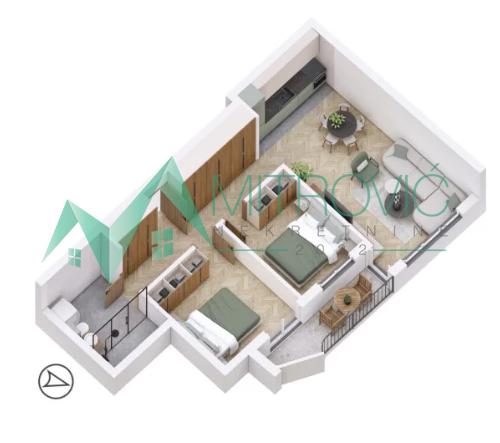 Glavna slika -Petrovaradin, Dvoiposoban stan 63m2 u izgradnji sa povratom PDV 