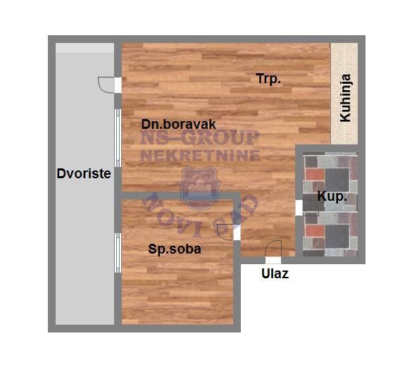 Slika 11 - Jednoiposoban, 35m2, Novi Futog Novi Sad, sa parkingom