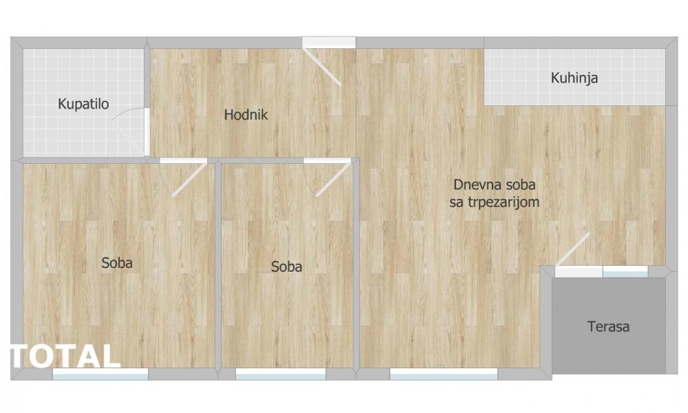 Slika 11 - Stan,NOVI SAD,NOVA DETELINARA,kv: 58.00, € 197200, ID: 1102434