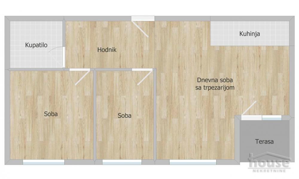 Slika 11 - Stan,NOVI SAD,NOVA DETELINARA,kv: 58.00, € 197200, ID: 1065586