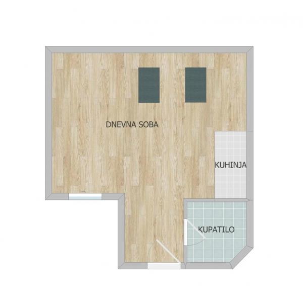 Slika 9 - Stan,NOVI SAD,NOVO NASELJE -  BISTRICA,kv: 24.00, € 56000, ID: 1102428