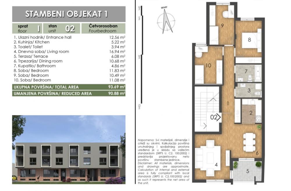 Slika 10 - Stan,NOVI SAD,TELEP,kv: 96.00, € 250160, ID: 1059193