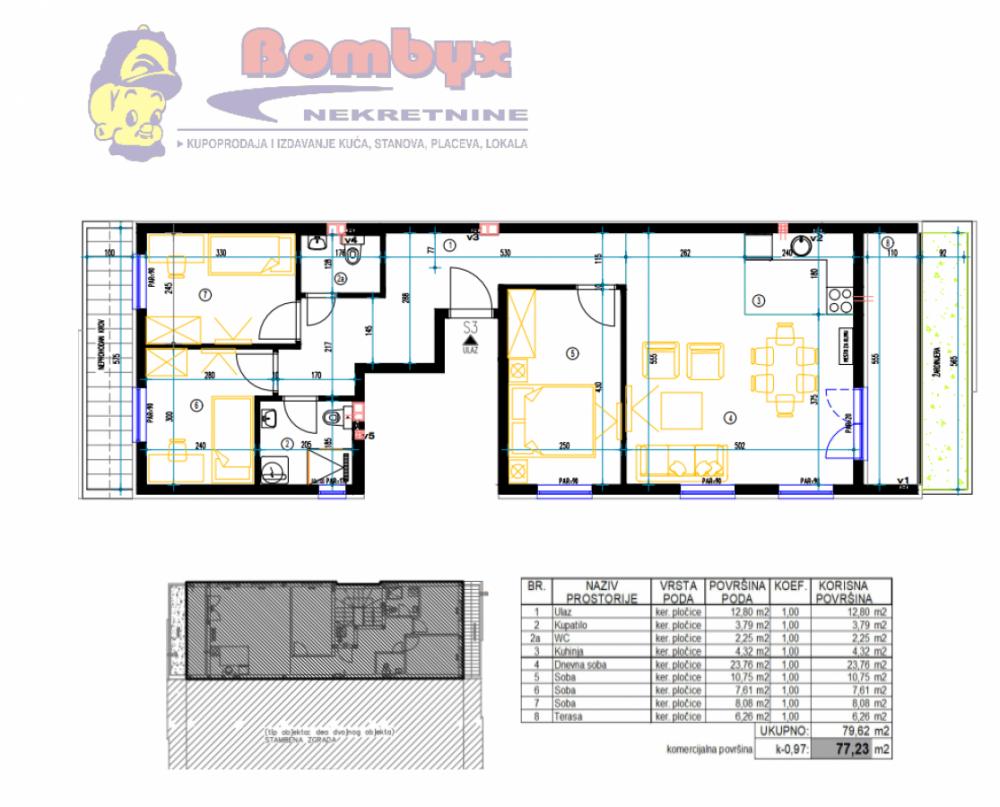 Slika 1 - Troiposobni stanovi 77m u izgradnji na Klisi
