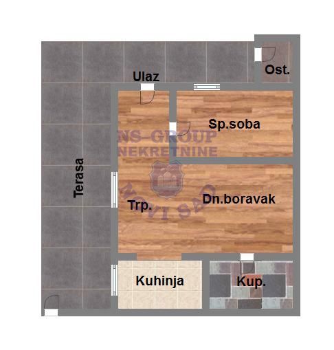 Slika 11 - Jednoiposoban, 26m2, Adice Novi Sad, sa terasom