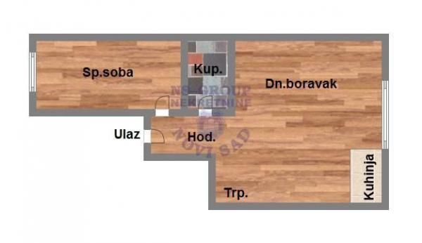 Glavna slika -Jednoiposoban, 36m2, Adice Novi Sad