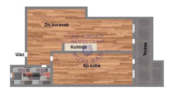 Glavna slika -Dvosoban, 51m2, Bulevar patrijarha Pavla (Somborski bulevar) Novi Sad