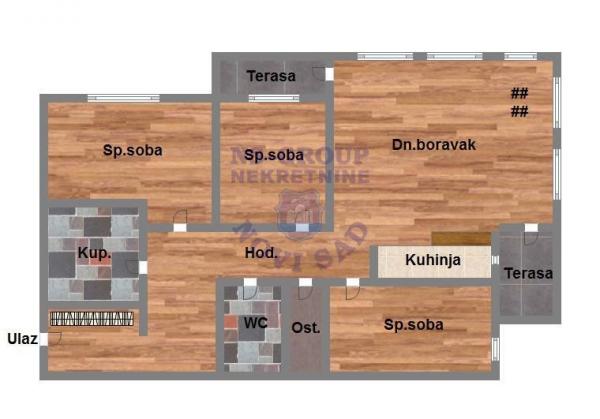 Slika 6 - Četvorosoban, 127m2, sa terasom, ima lift