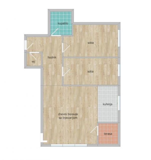 Glavna slika -Stan,NOVI SAD,TELEP,kv: 62.00, € 155000, ID: 1102471