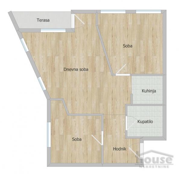 Slika 1 - Stan,NOVI SAD,SAJAM,kv: 57.00, € 188100, ID: 1064051