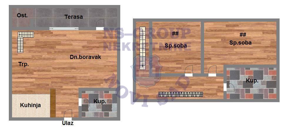 Slika 10 - Trosoban, 55m2, Bulevar Evrope Novi Sad, sa terasom, ima lift