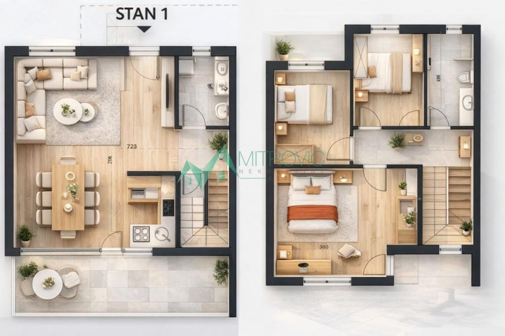 Glavna slika -MODERNA TOWNHOUSE KUĆA – Vaš porodični dom, 89 m2 