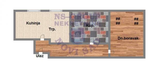 Slika 5 - Jednosoban, 34m2, Novo naselje Novi Sad