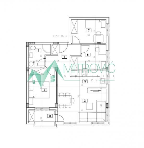 Glavna slika -Na prodaju četvorosoban stan u Adicama, površine 62 m² 