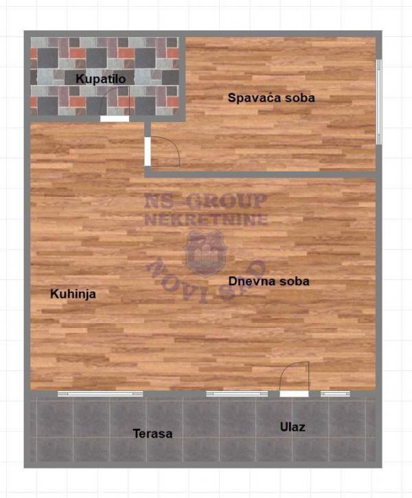 Glavna slika -Dvosoban stan u Petrovaradinu, 43m2