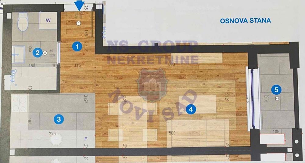 Glavna slika -Jednosoban, 29m2, Telep Novi Sad, sa terasom, ima lift