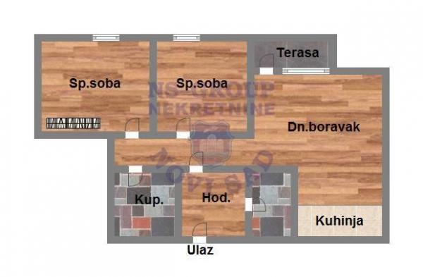 Glavna slika -Trosoban, 73m2, Bulevar Evrope Novi Sad, sa terasom, ima lift