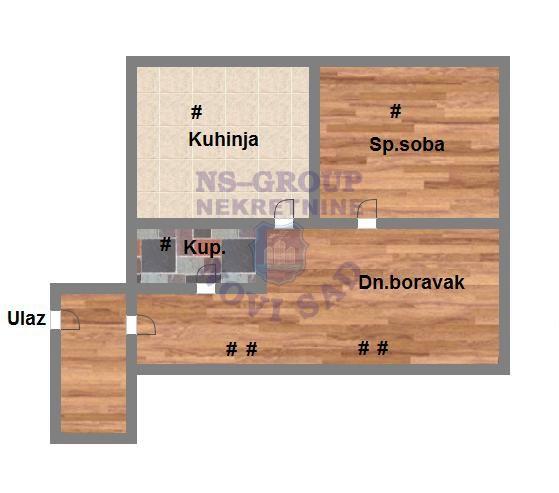 Slika 8 - Jednoiposoban, 46m2, Petrovaradin Novi Sad