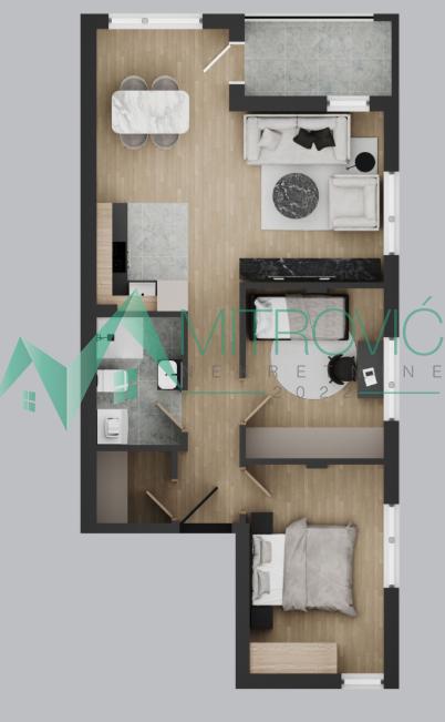 Glavna slika -Novi Sad, Adice - Dvoiposoban stan - bliže Telepu 