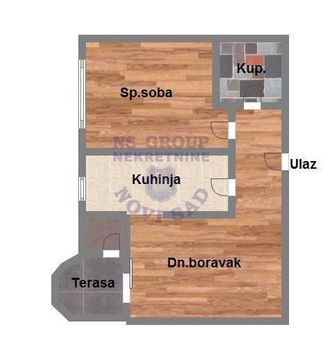 Glavna slika -Prodaja stana, 49m2, Sajmište Novi Sad, ima lift