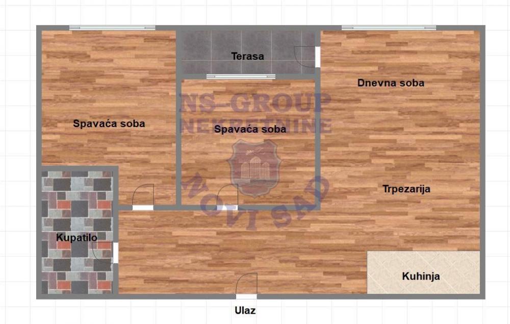 Slika 8 - Dvoiposoban, 43m2, Bulevar patrijarha Pavla (Somborski bulevar) Novi Sad, sa terasom, ima lift