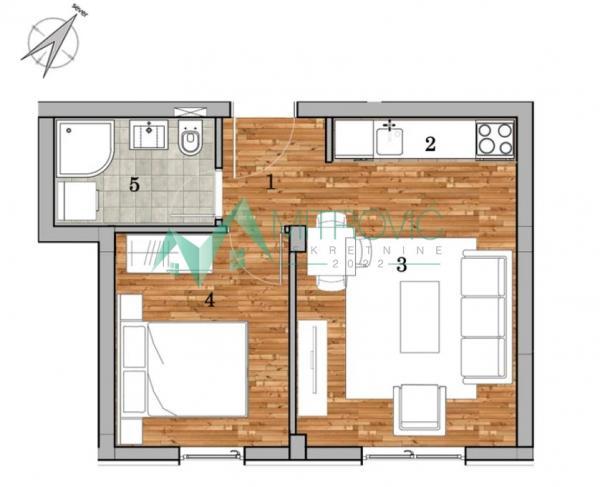 Glavna slika -Jednoiposoban stan-Telep 33 m2